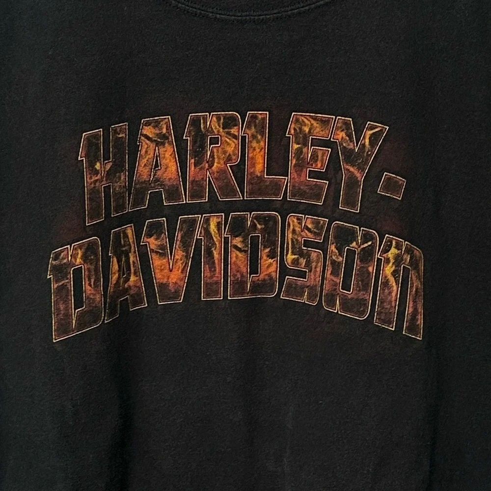 Vintage Harley Davidson Short Sleeve Crew Neck Graphic Tee Men 2 XLarge Biker